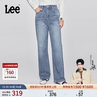 Lee 秋冬429标准中腰直脚五袋款中蓝色女牛仔裤 中蓝色 26
