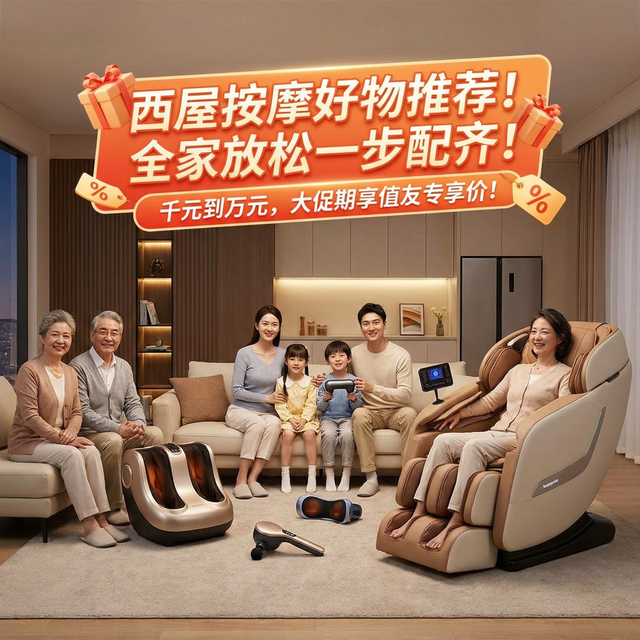 从千元到万元，全家放松一步配齐！西屋按摩好物推荐