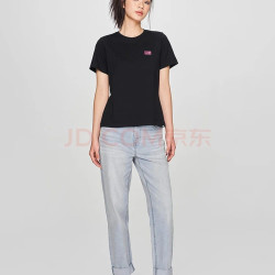 Lee 凉凉裤25春夏新411舒适高腰小直脚怀旧复古浅蓝色轻薄女牛仔裤 浅蓝色 27