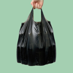 洁成 背心式垃圾袋加厚大号 50*65cm*50只 双面2丝