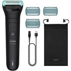 【超市专属上新】Philips 飞利浦 Bodygroom 系列 5000 – 男士修剪器,三重保护剃须系统,适合亲密使用 100% 淋浴,100 分钟运行时间型号 BG5470/15