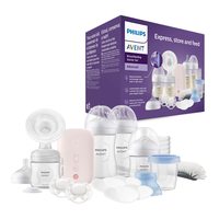 Philips 飞利浦 新安怡电动吸奶器礼品套装 - 单吸奶器、婴儿奶瓶、可重复使用杯、奶嘴、不含 BPA（型号 SCD340/31）