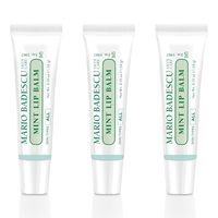 MARIO BADESCU 保湿薄荷唇膏,适用于干裂嘴唇,加入椰子油和乳木果油,超滋养唇部护理保湿霜,打造柔软、光滑、柔嫩的双唇,3 件装