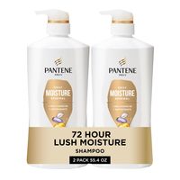 Pantene 日常保湿焕肤洗发露,含发膜护理,Pro-V 适用于干性受损头发,富含抗氧化剂,保湿滋养,适合染色的头发,每支 27.7 液体盎司(约 68.6 毫升),2 件装