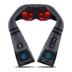 ETEKCITY 无线颈部按摩器 充电式深层指压 8节点3档强度 红外热敷 颈肩背腿多部位 便携可穿戴 3小时续航