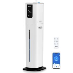 Levoit OasisMist 1000S (10L) 智能加湿器适用于家庭大房间卧室,持续 100 小时适用于室内植物,覆盖面积达 600 平方英尺,顶部轻松填充,遥控器和语音控制,自动模式,静音 et, 白色, 白色