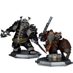 McFarlane Toys 魔兽世界 野兽大师 &amp; Marksman &amp; Pandaren: Monk &amp; Rogue 1:12 可动人偶豪华 2 件装金色标签