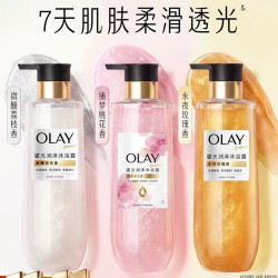玉兰油 鎏光润泽桃花瓶沐浴露男女士果酸滋润香氛沐浴