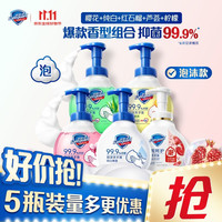 舒肤佳 抑菌泡沫洗手液300g*5(纯白+芦荟+柠檬+樱花+红石榴)