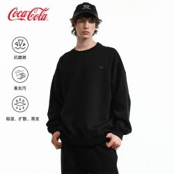 可口可乐 卫衣时尚新款简约休闲圆领男士长袖宽松上衣