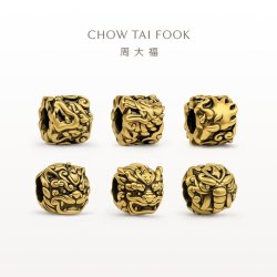 周大福男士 周大福MONOLOGUE神兽貔貅麒麟黄金转运珠配绳多款男士礼物