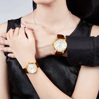 移动端：老鳳祥 LFX/老凤祥手表999足金情侣金表石英表牛皮腕表男女士生官方正品
