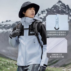 乔丹 户外硬壳冲锋衣男女同款防暴雨登山服防风休闲舒适山神风衣男