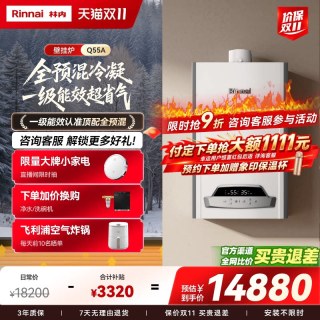 林内 燃气壁挂炉家用全预混一级能效冷凝地暖锅炉Q55A