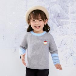 笛莎 婴幼女童毛衣春秋儿童保暖百搭休闲上衣线衫