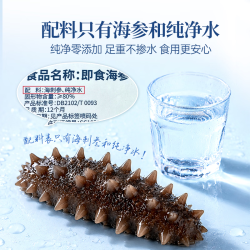 元宝岛 大连即食海参 免泡发底播辽刺参 海鲜水产礼品 10-16头 2斤礼盒装