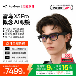 雷鸟智能眼镜 雷鸟RayNeo X3 Pro 概念AI眼镜真无线双目全彩显示光波导AR眼镜翻眼镜便携XR眼镜
