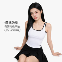 千奈美 女新款竖纹弹力修身背心 可外穿内搭打底内衣