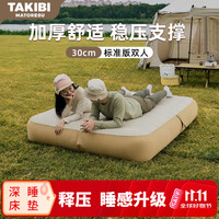 塔吉比 充气床垫TPU30拉丝自动气垫床午休打地铺野餐垫户外露营垫防潮垫 双人海绵款+无刷泵