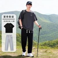 JOE BOXER 夏季男式套装短袖T恤直筒裤两件套