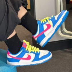 耐克 Dunk 童款低帮Low GS 柔软舒适百搭蓝白板鞋 IB7747-406