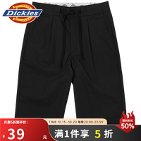 Dickies 短裤 男纯棉舒适经典五分下装短裤夏日胶囊 黑色