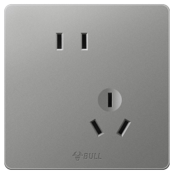 公牛 插座G12量贩装10A斜五孔插座86型面板G12Z223AS 星空灰10只装