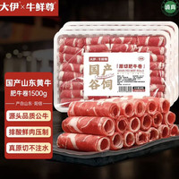 GB2707真原切！大伊&牛鲜尊 山东黄牛牛肉卷净重3斤