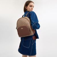 COACH Court 27双C老花拉链开合女包日常通勤双肩包背包CZ176