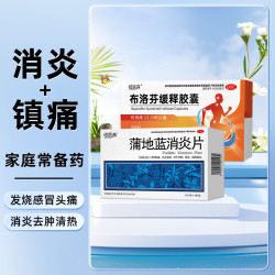 恒医森 [恒医森]蒲地蓝消炎片 0.31g*52片 1盒 [恒医森]布洛芬缓释胶囊 0.3g*14粒 1盒