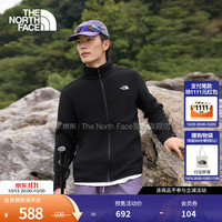 北面 抓绒衣外套男Glacier立领运动户外保暖可当内胆26秋冬上新|8FJ3 JK3/宇宙黑 L/175/100A