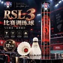 RSL 2桶装亚狮龙3号球亚狮龙正品RSL羽毛球12只装训练比赛用球