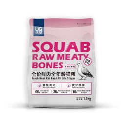 优基 乳鸽猫粮成猫幼猫粮无谷生骨肉冻干鸡肉全价猫粮营养1.5kg