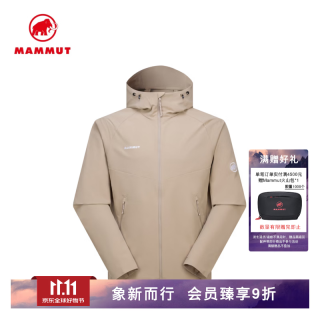 猛犸象 Macun 2.0  男士户外 防泼水弹性舒适夹克外套 软壳 沙迹棕