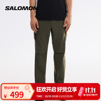 萨洛蒙 男款 户外运动日常透气工装休闲长裤 AMPHI LIGHT CARGO PANTS 叶绿色 C28503 XL 180/82A