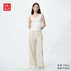 优衣库 486316 法兰绒舒适长裤 米色 2XL