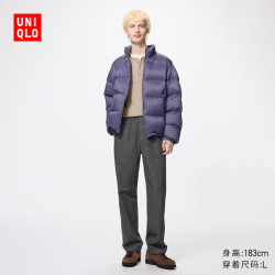 优衣库 弹力棉质舒适九分裤/牛仔风格加长款男装/休闲裤裤子491891 08 深灰色 S