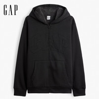 Gap 双十一特惠 刺绣羊羔绒绒宽松连帽卫衣