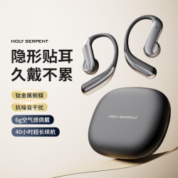 蛇圣 天琴 开放式不入耳 炫默黑 蓝牙耳机