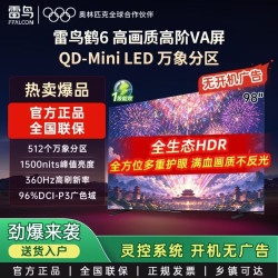 雷鸟 98英寸鹤6高阶VA屏QD-MiniLED万象分区360HZ超高刷超薄电视机
