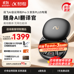 科大讯飞 Pro 3 录音转文字 尊享黑金 蓝牙耳机