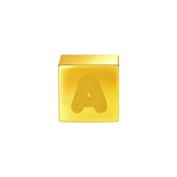 老庙黄金 老庙26个英文字母趣味黄金足金正方小金块送礼送朋友生日礼物