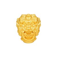 移动端、88VIP：明牌珠宝 三通聚宝硬金串珠 黄金吉祥财聚路路通足金转运珠AFP1452