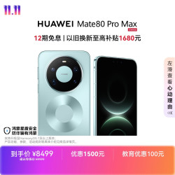 华为 Mate 80 Pro Max 手机 16GB+1TB 极光青