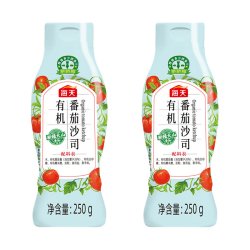 海天 有机番茄沙司250g*2蘸薯条拌意面沙拉炒菜番茄酱