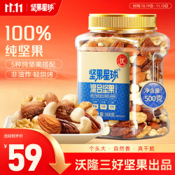 坚果星球 wolong 沃隆 混合坚果什锦果仁果干零食办公室小吃罐装食品 550g/罐 坚果星球纯坚果款