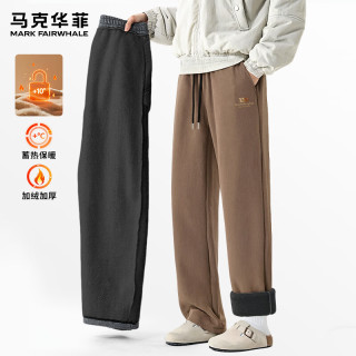 马克华菲 男士直筒雪尼尔加绒加厚休闲裤  -咖#PMK海浪 三色可选