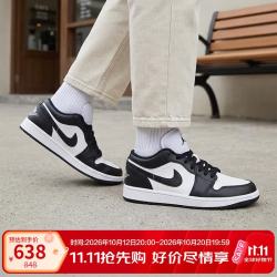 Jordan 男女休闲鞋 AJ1熊猫 AJ 1高级感潮流运动鞋DC0774-101黑白42.5