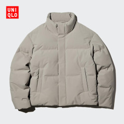 优衣库 无缝羽绒茄克男装外套夹克492561 32 深米色 2XL