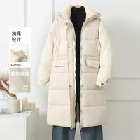 真维斯 韩版连帽棉服女款秋冬宽松保暖时尚通勤百搭长款外套